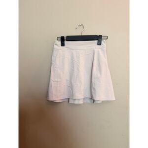 Athleta Girl High Rise Elastic Waistband Active Tennis Athletic Skirt White 12